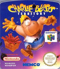 Top of cartridge artwork for Charlie Blast's Territory on the Nintendo N64.