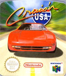 Top of cartridge artwork for Cruis'n USA on the Nintendo N64.