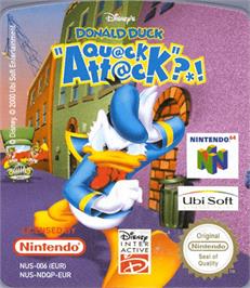Top of cartridge artwork for Donald Duck: Quack Attack on the Nintendo N64.