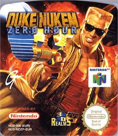 Top of cartridge artwork for Duke Nukem: Zero Hour on the Nintendo N64.