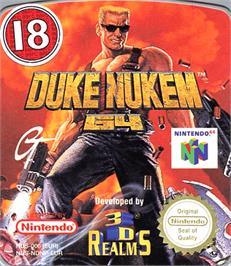 Top of cartridge artwork for Duke Nukem 64 on the Nintendo N64.