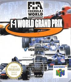 Top of cartridge artwork for F-1 World Grand Prix on the Nintendo N64.