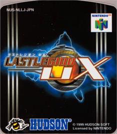 Top of cartridge artwork for Last Legion UX on the Nintendo N64.