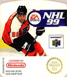 Top of cartridge artwork for NHL 99 on the Nintendo N64.