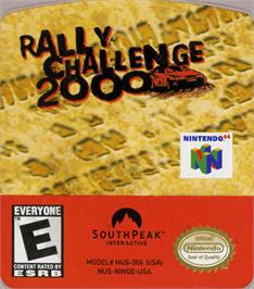 Top of cartridge artwork for Rally Challenge 2000 on the Nintendo N64.