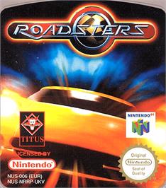 Top of cartridge artwork for Roadsters: Trophy on the Nintendo N64.