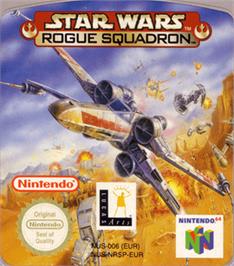 Top of cartridge artwork for Star Wars: Rogue Squadron on the Nintendo N64.