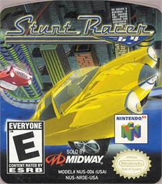 Top of cartridge artwork for Stunt Racer 64 on the Nintendo N64.