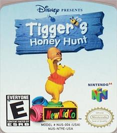 Top of cartridge artwork for Tigger's Honey Hunt on the Nintendo N64.