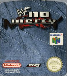 Top of cartridge artwork for WWF No Mercy on the Nintendo N64.