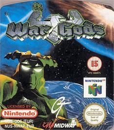Top of cartridge artwork for War Gods on the Nintendo N64.