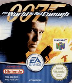 Top of cartridge artwork for World is Not Enough on the Nintendo N64.