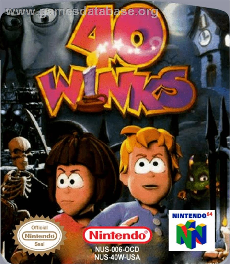 40 Winks - Nintendo N64 - Artwork - Cartridge Top