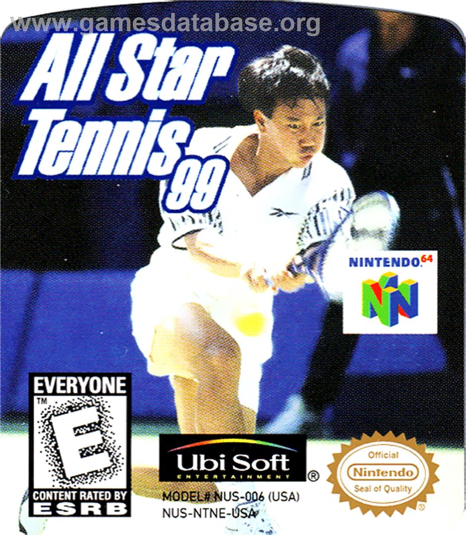 All Star Tennis '99 - Nintendo N64 - Artwork - Cartridge Top