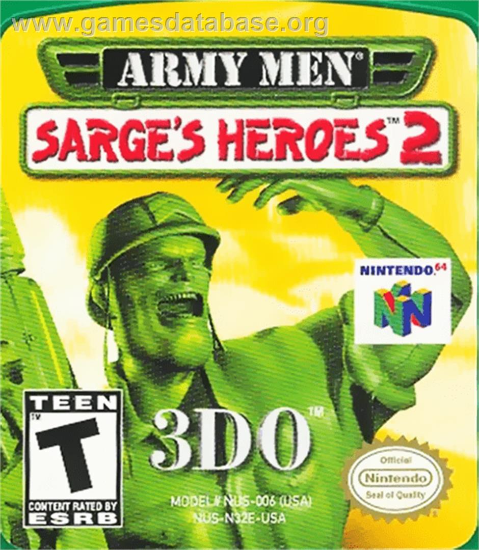 Army Men: Sarge's Heroes 2 - Nintendo N64 - Artwork - Cartridge Top