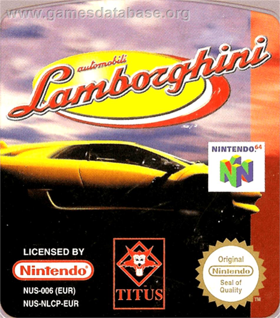 Automobili Lamborghini: Super Speed Race 64 - Nintendo N64 - Artwork - Cartridge Top