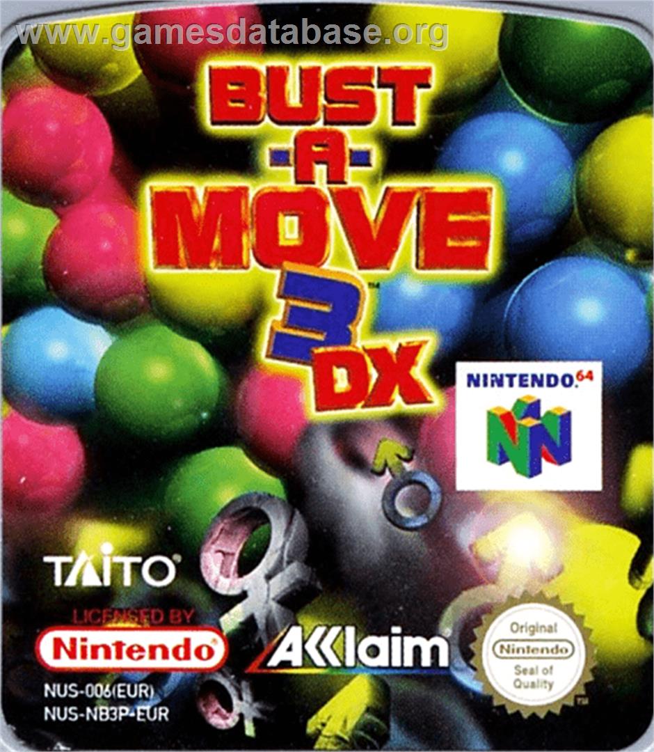 Bust a Move 3 DX - Nintendo N64 - Artwork - Cartridge Top