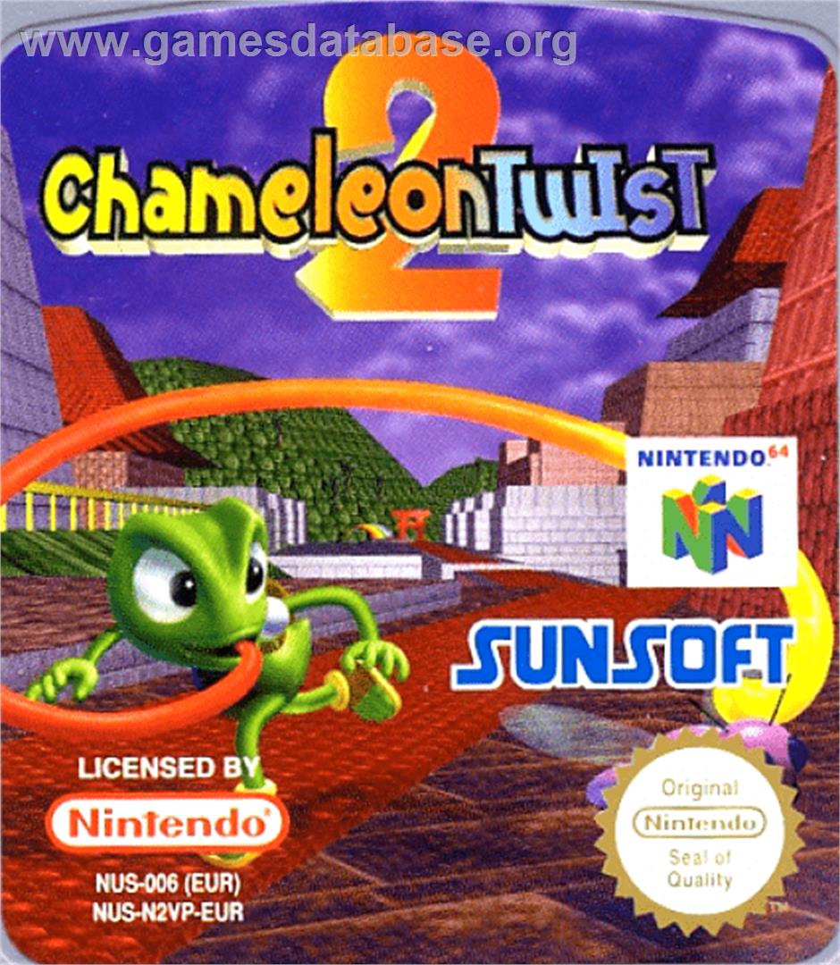 Chameleon Twist 2 - Nintendo N64 - Artwork - Cartridge Top