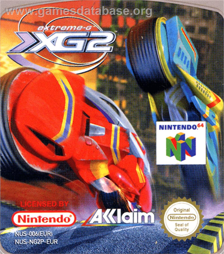 Extreme-G XG2 - Nintendo N64 - Artwork - Cartridge Top