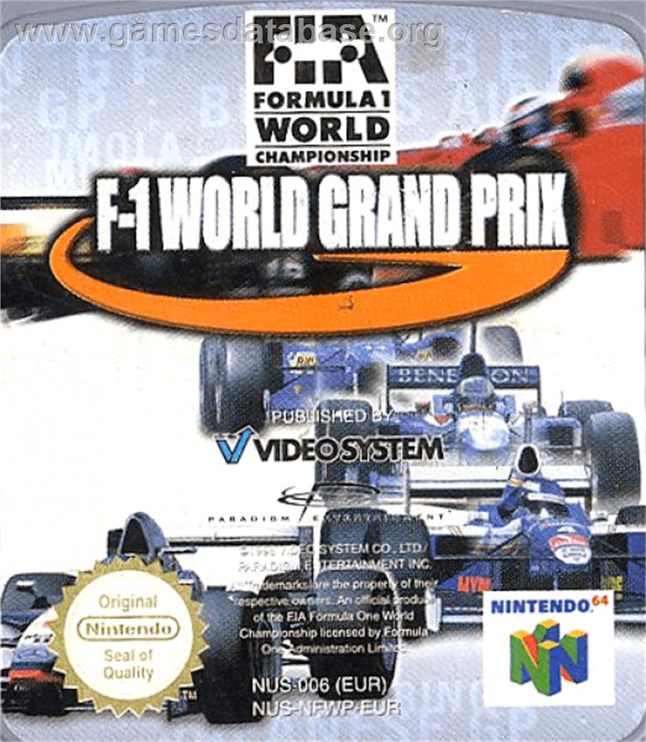 F-1 World Grand Prix - Nintendo N64 - Artwork - Cartridge Top