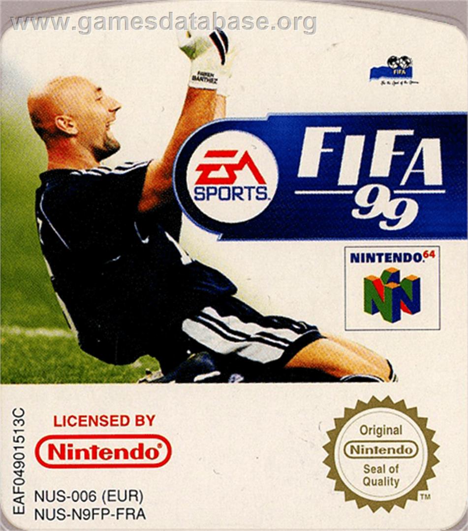 FIFA 99 - Nintendo N64 - Artwork - Cartridge Top