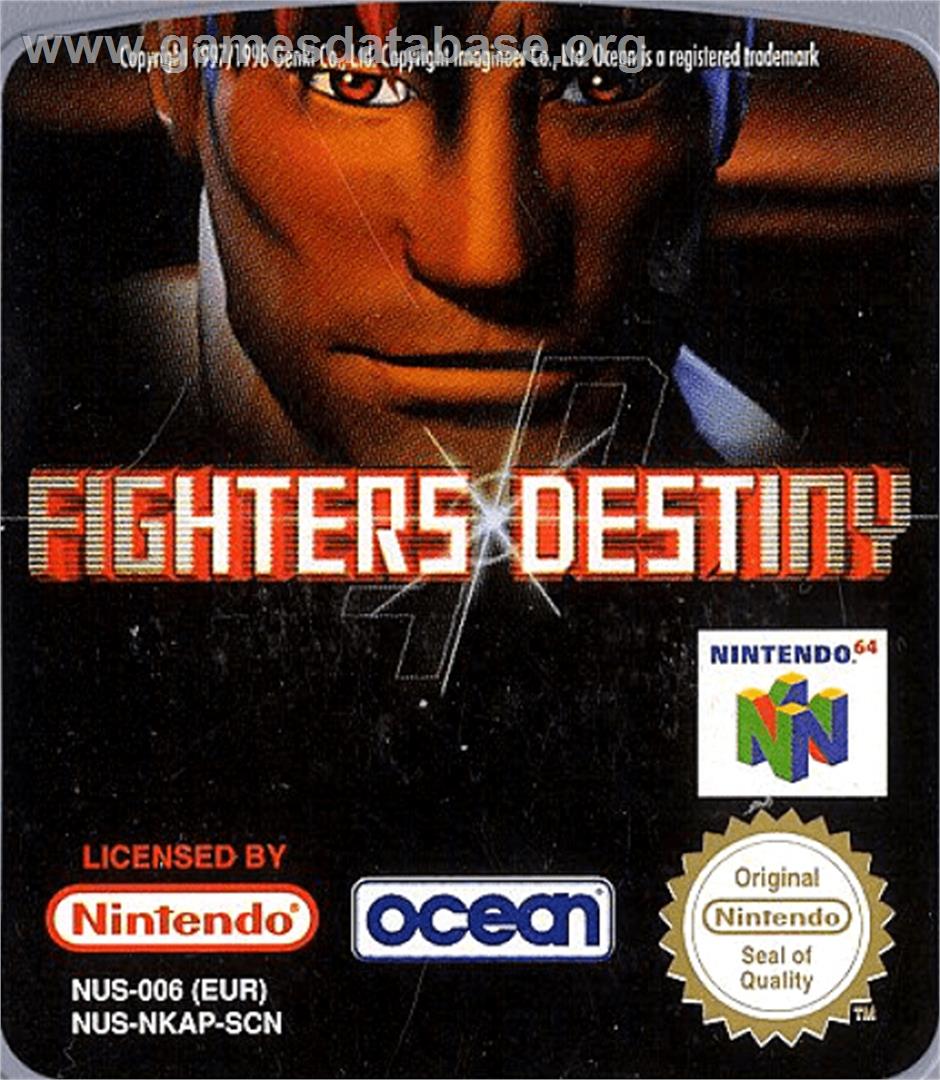 Fighters Destiny - Nintendo N64 - Artwork - Cartridge Top