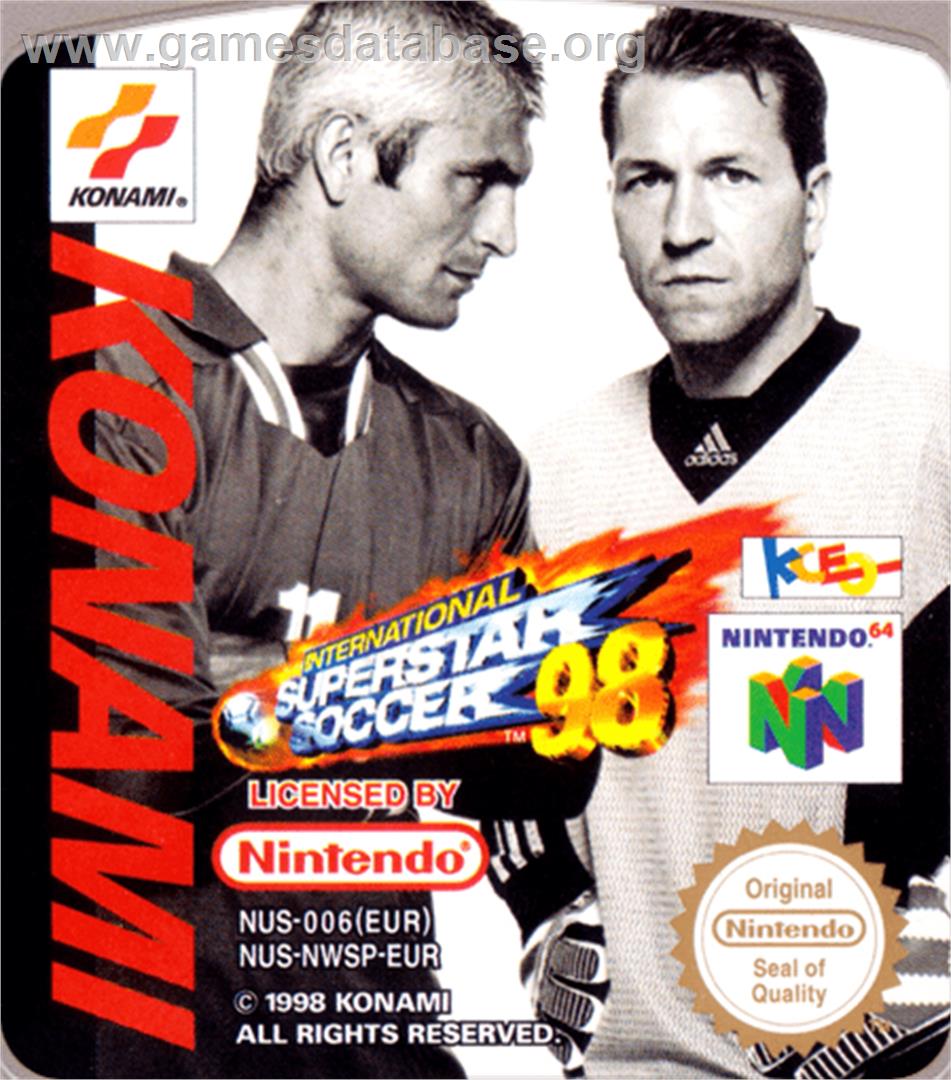 International Superstar Soccer '98 - Nintendo N64 - Artwork - Cartridge Top