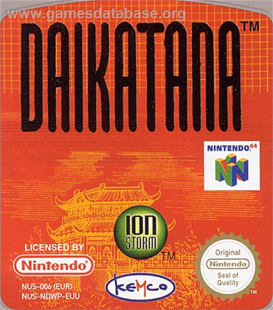 John Romero's Daikatana - Nintendo N64 - Artwork - Cartridge Top