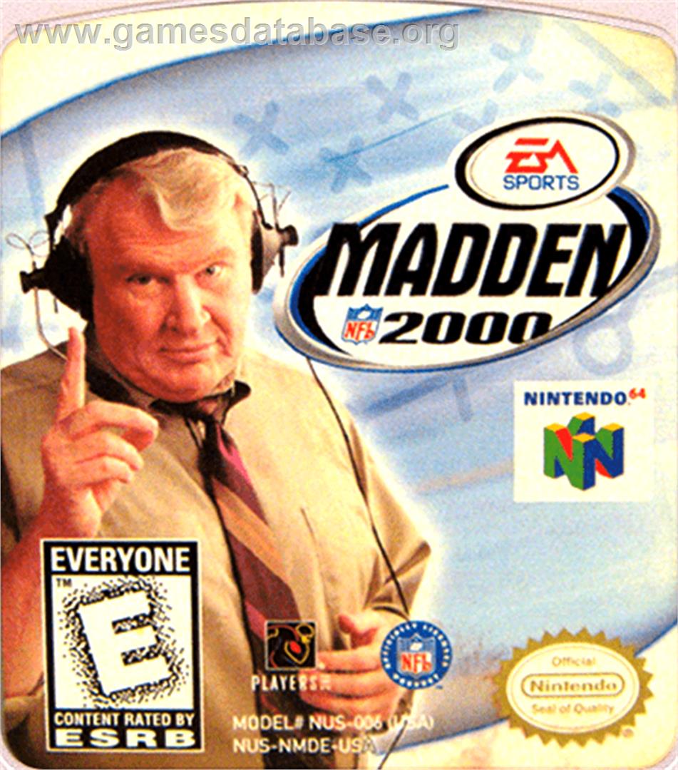 Madden NFL 2000 - Nintendo N64 - Artwork - Cartridge Top