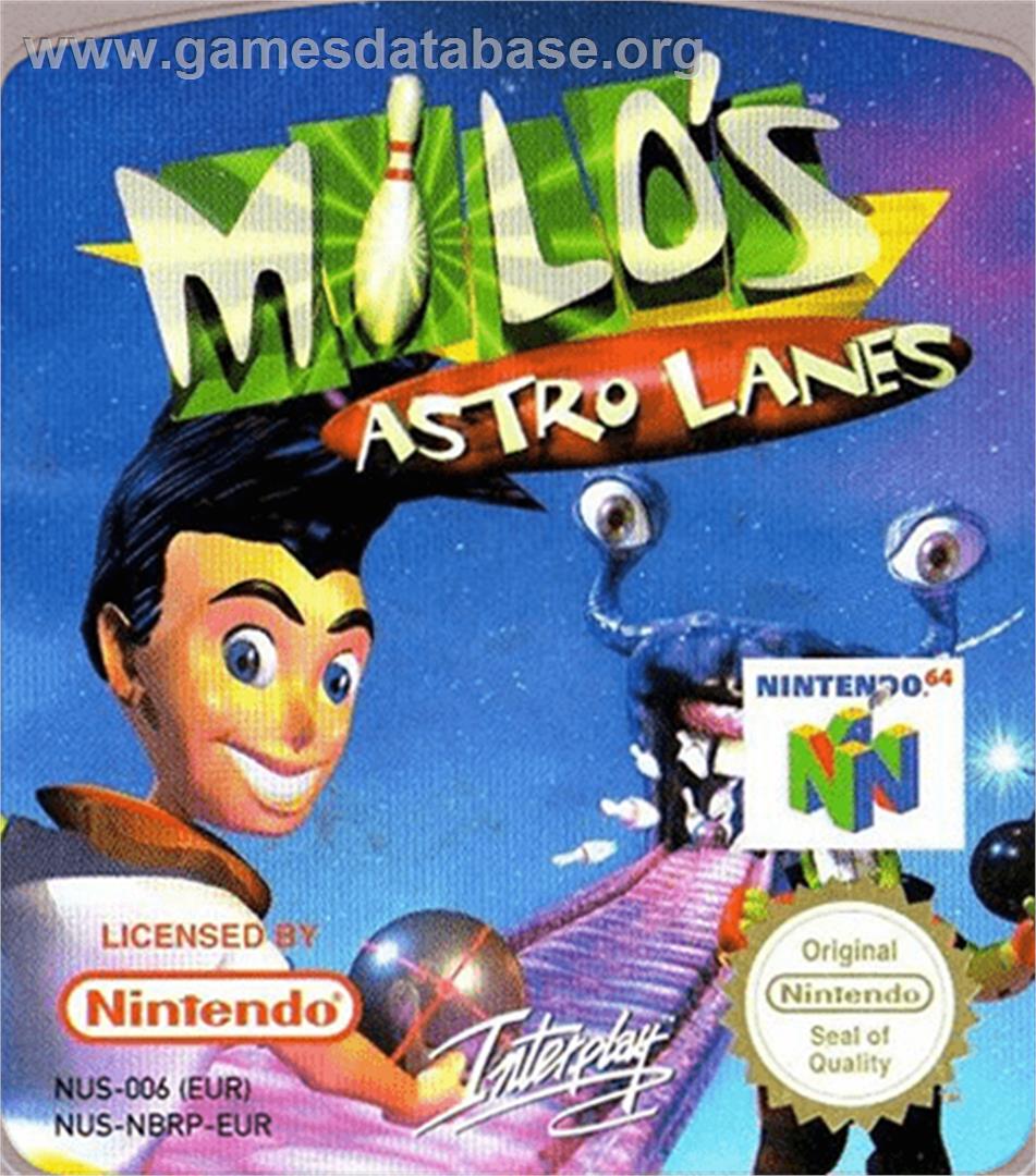 Milo's Astro Lanes - Nintendo N64 - Artwork - Cartridge Top