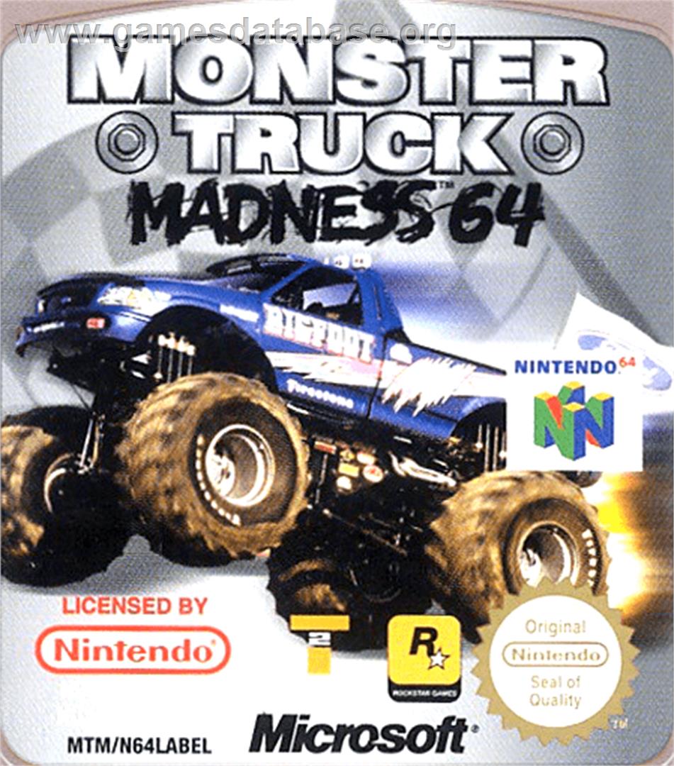 Monster Truck Madness 64 - Nintendo N64 - Artwork - Cartridge Top