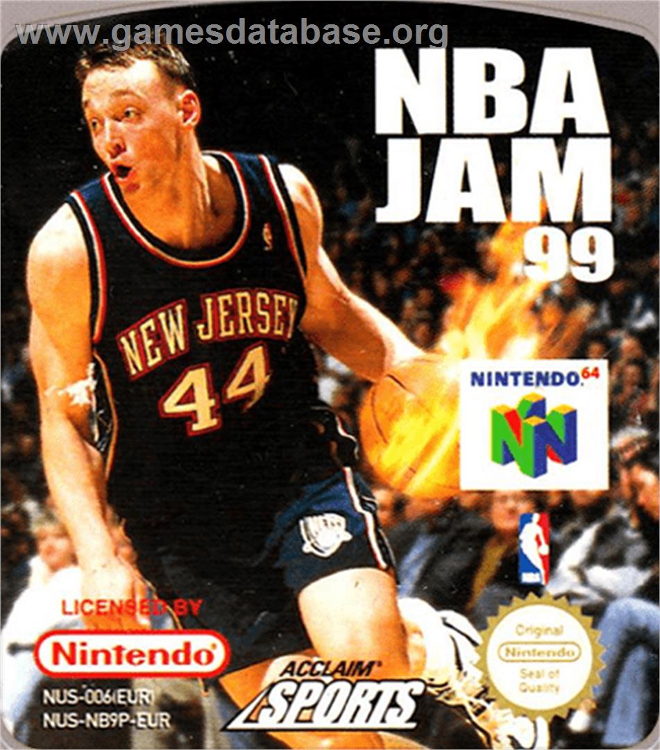 NBA Jam 99 - Nintendo N64 - Artwork - Cartridge Top