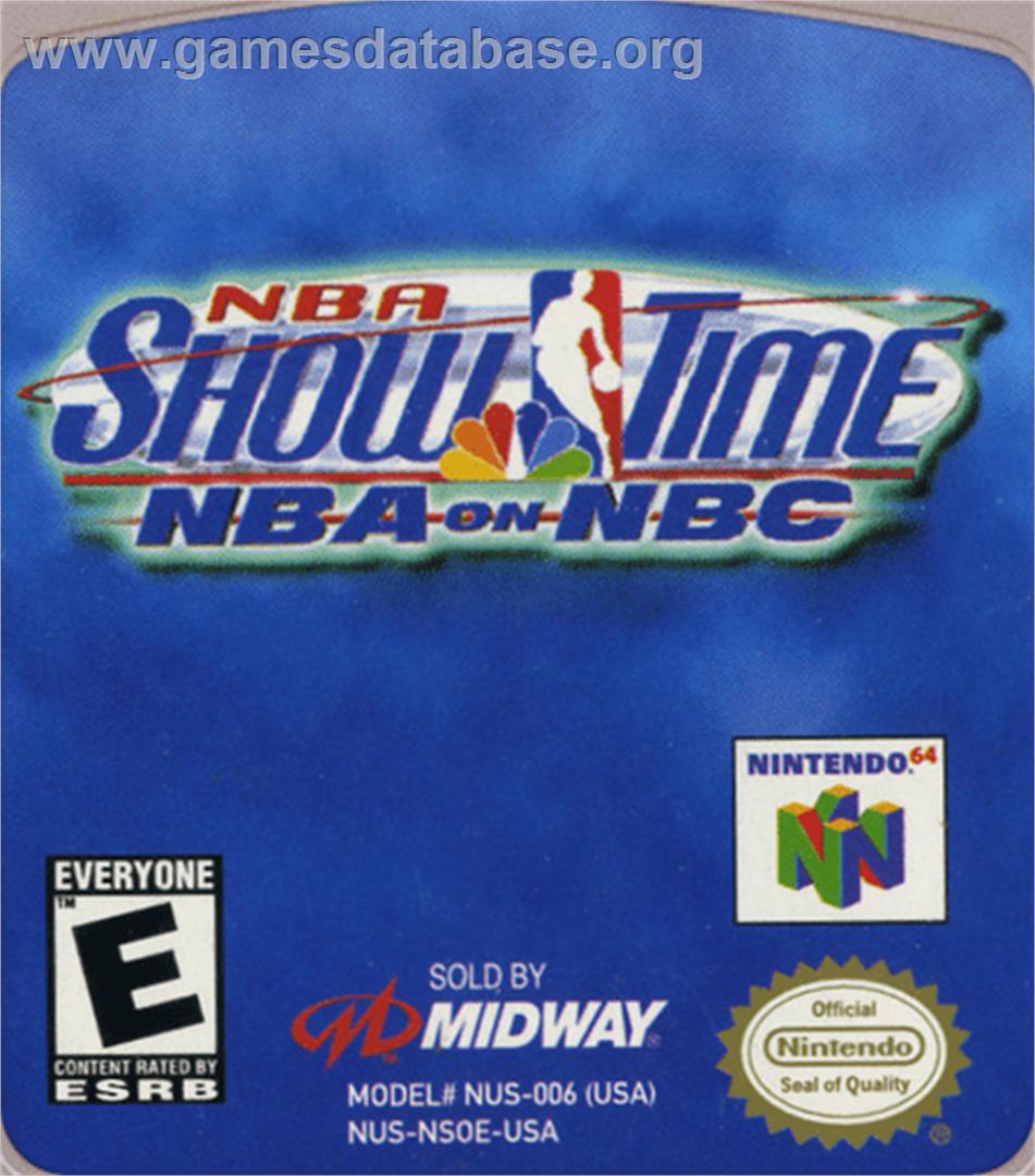 NBA Showtime: NBA on NBC - Nintendo N64 - Artwork - Cartridge Top