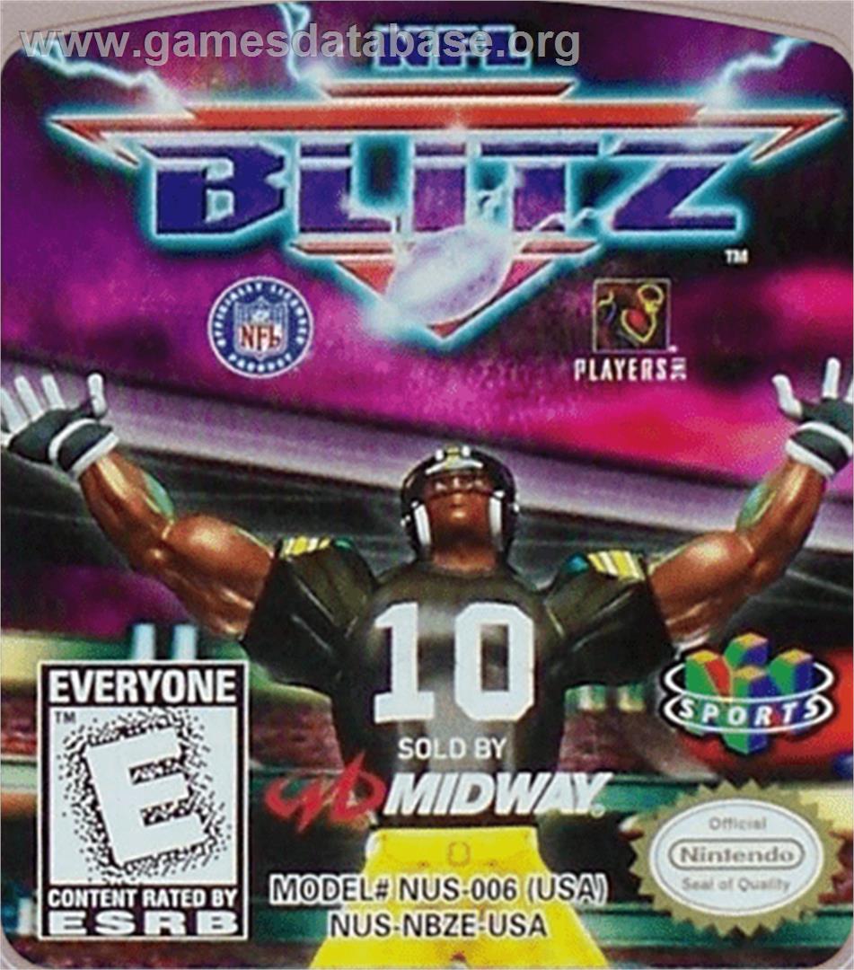 NFL Blitz - Nintendo N64 - Artwork - Cartridge Top