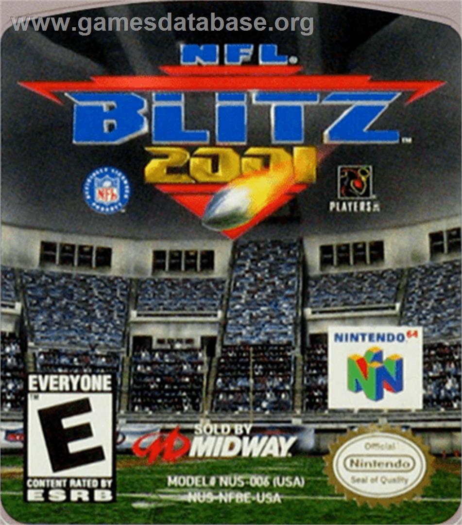 NFL Blitz 2001 - Nintendo N64 - Artwork - Cartridge Top
