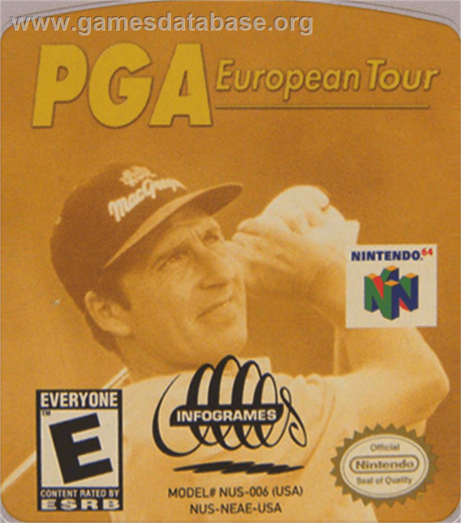PGA European Tour - Nintendo N64 - Artwork - Cartridge Top