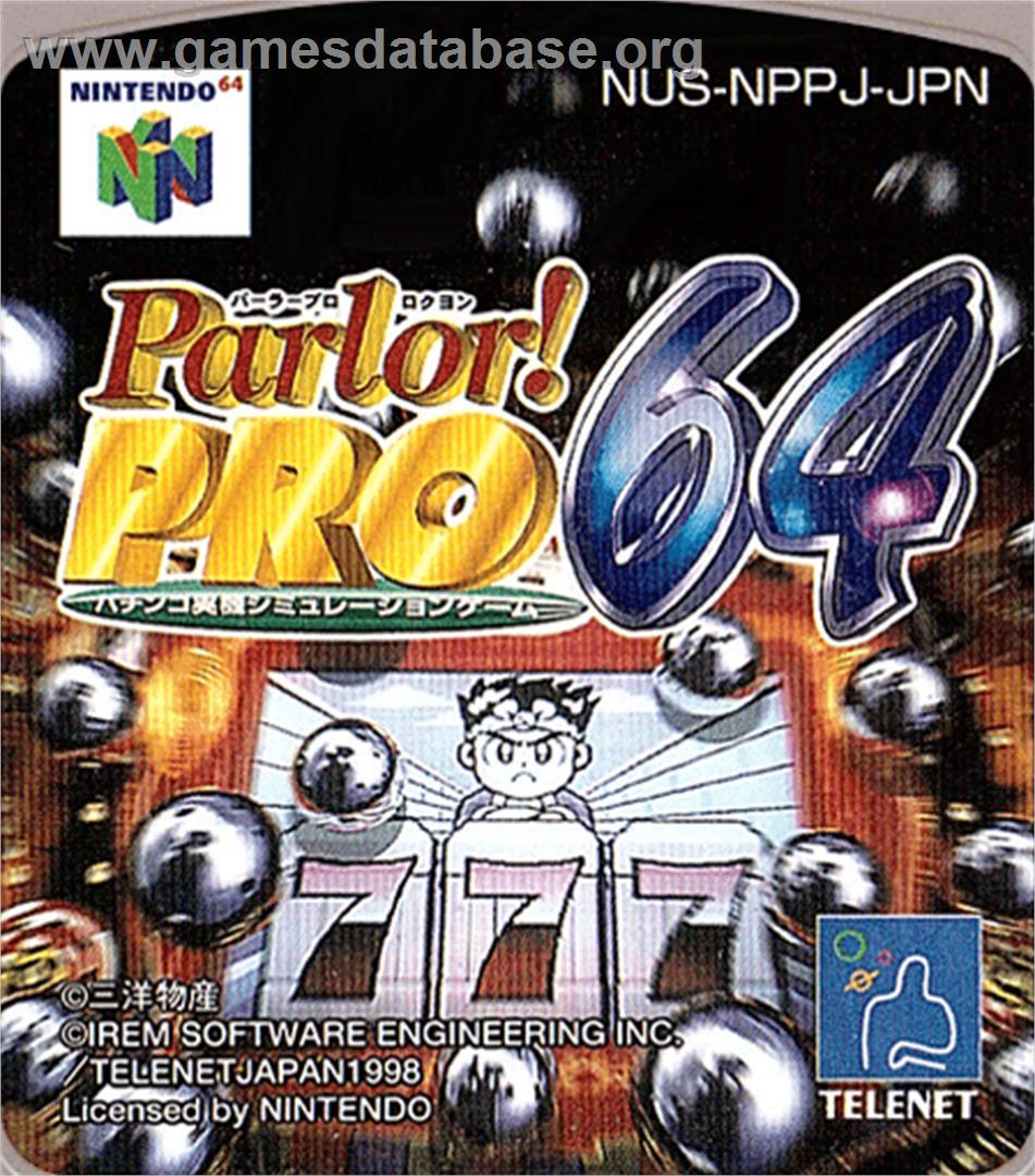 Parlor! Pro 64: Pachinko Jikki Simulation - Nintendo N64 - Artwork - Cartridge Top