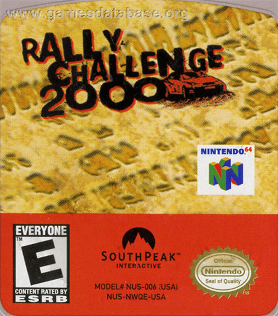 Rally Challenge 2000 - Nintendo N64 - Artwork - Cartridge Top