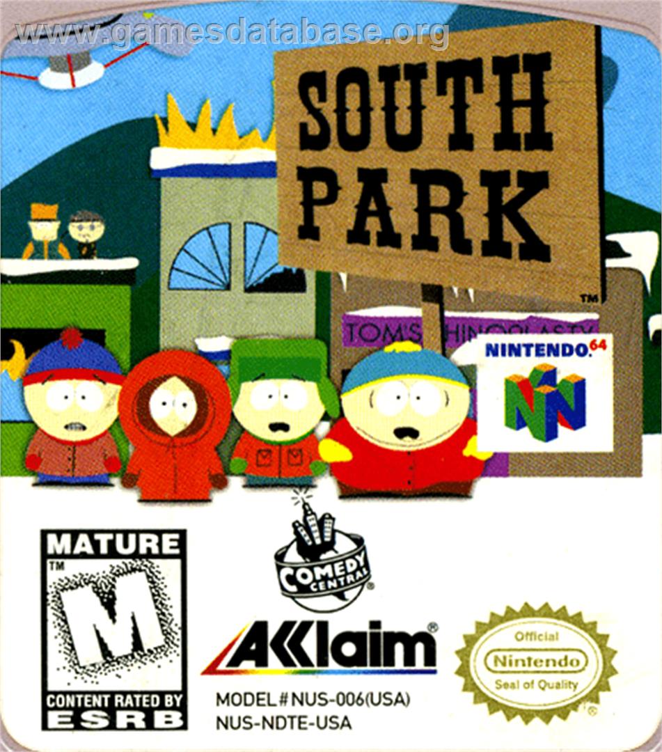 South Park: Chef's Luv Shack - Nintendo N64 - Artwork - Cartridge Top
