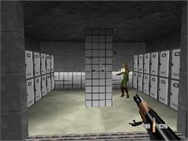 In game image of 007: Golden Eye on the Nintendo N64.