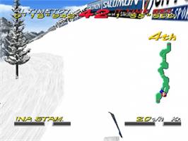 In game image of Big Mountain 2000 on the Nintendo N64.