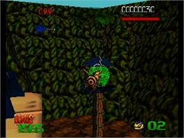 In game image of Buck Bumble on the Nintendo N64.