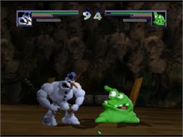 In game image of Clay Fighter 63 1/3 on the Nintendo N64.