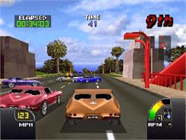 In game image of Cruis'n USA on the Nintendo N64.