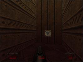 In game image of Doom 64 on the Nintendo N64.