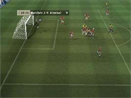 In game image of FIFA 99 on the Nintendo N64.
