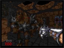 In game image of Hexen on the Nintendo N64.