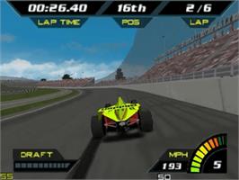 In game image of Indy Racing 2000 on the Nintendo N64.