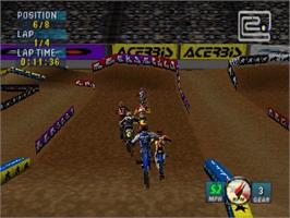 In game image of Jeremy McGrath Supercross 2000 on the Nintendo N64.