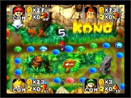 In game image of Mario Party on the Nintendo N64.